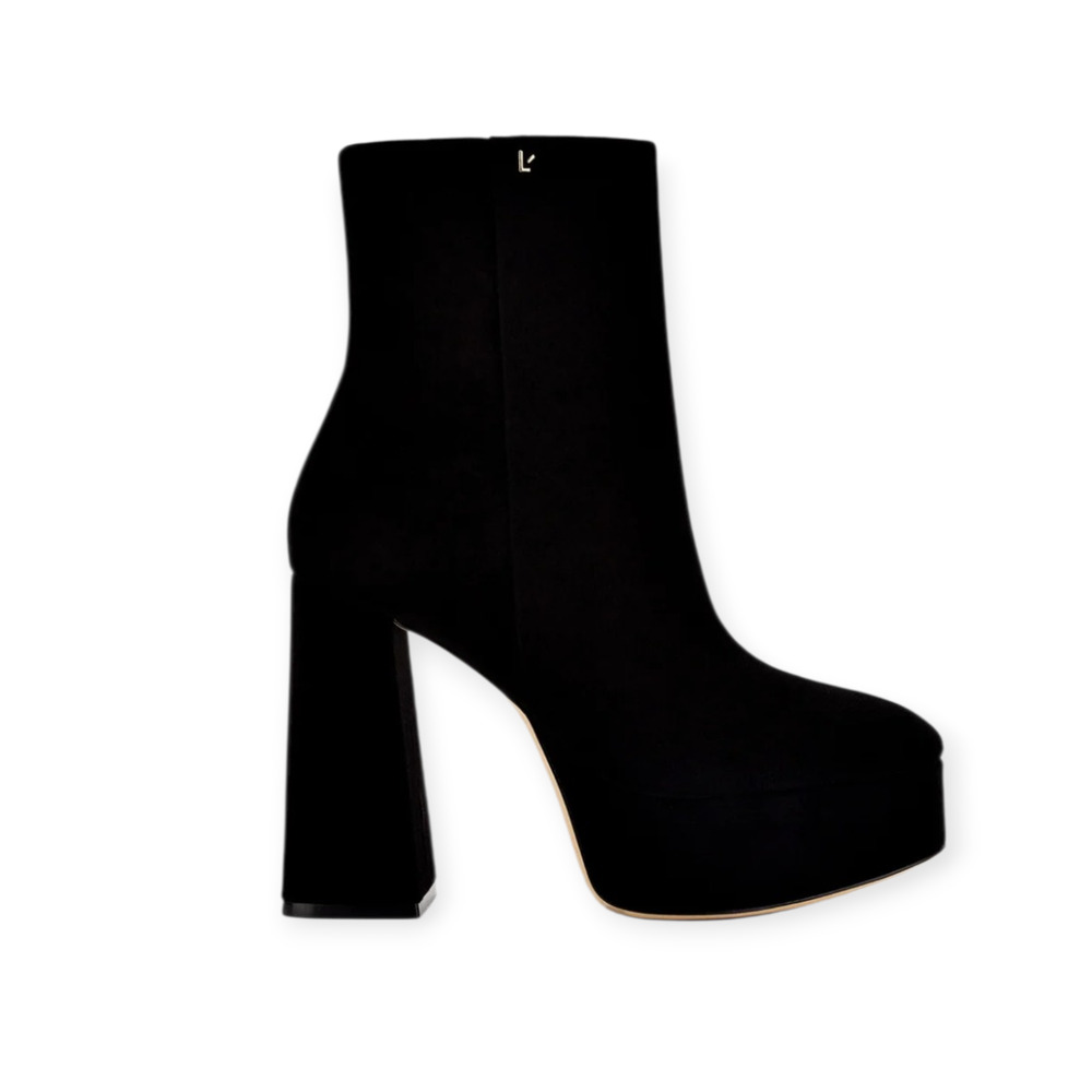 Larroude (Larroudé) Dolly Boot In‎ Black Suede Size 10